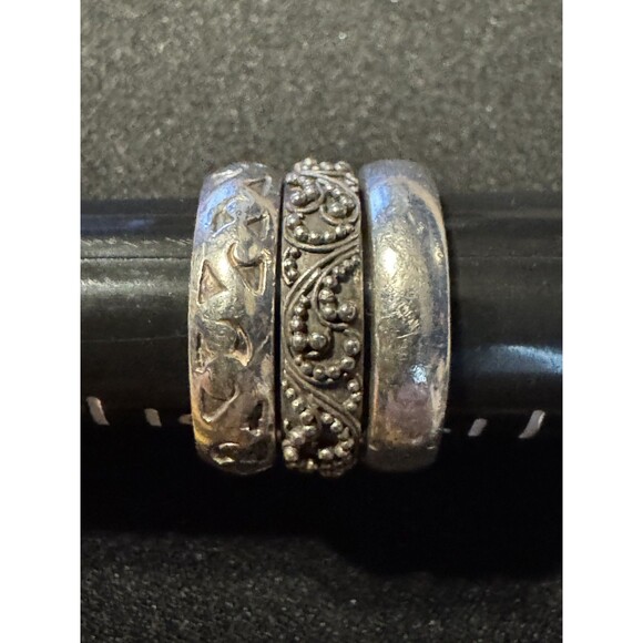Lois Hill Trio Stackable 925 Rings Size 6.75 - Picture 3 of 3